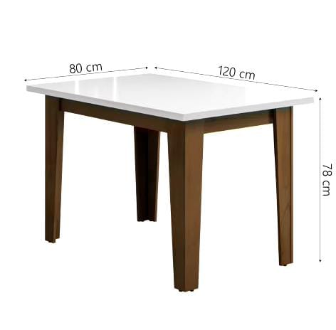 Conjunto de Mesa Sala de Jantar com 4 Cadeiras