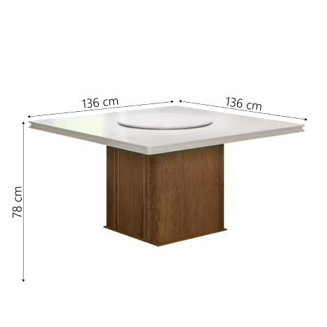 Conjunto de Mesa para Sala de Jantar com 6 Cadeiras