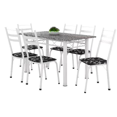 Conjunto De Mesa Com 6 Cadeiras